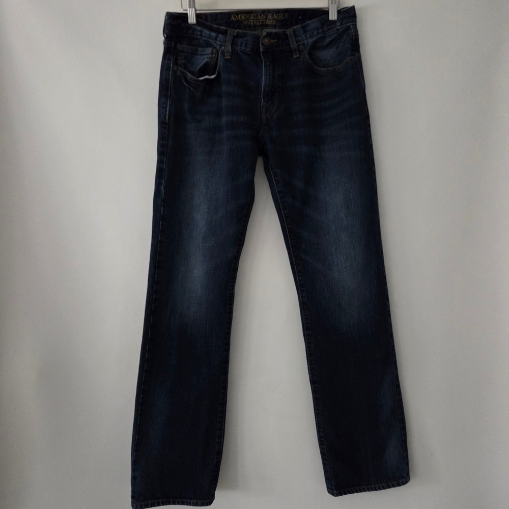 American Eagle Outfitters Mens Original Straight Dark Wash Jeans‎ Size 32x34